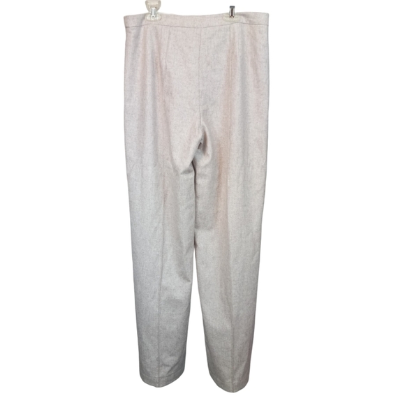 Elevenses Anthropologie Wool Blend Wide Leg Shimmer Tan Pants Size 10 - Picture 5 of 8